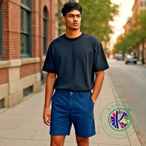 Tommy Bahama‎ Men's Chino Shorts – Blue, Size 32, TENCEL™ Cotton Blend | Soft &